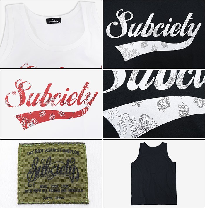 Subciety（サブサエティ） タンクトップ メンズ バンダナ グロリアス