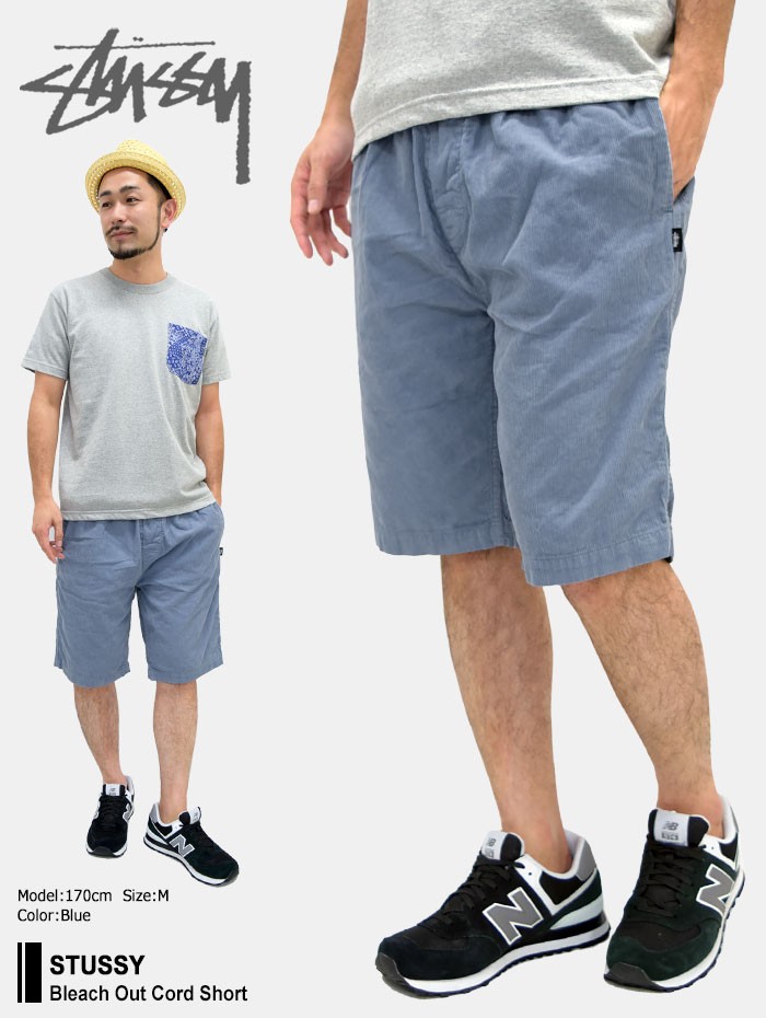 ステューシー ハーフパンツ STUSSY メンズ Bleach Out Cord(stussy short pant ショートパンツ コーデュロイ  ボトムス 男性用 112206)