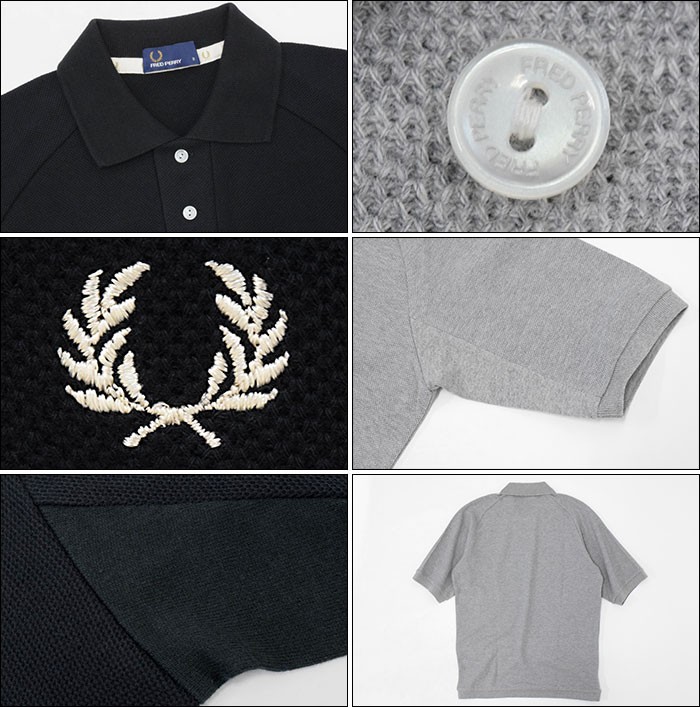 FRED PERRY（フレッドペリー） ポロシャツ 半袖 メンズ ピケ ラグラン