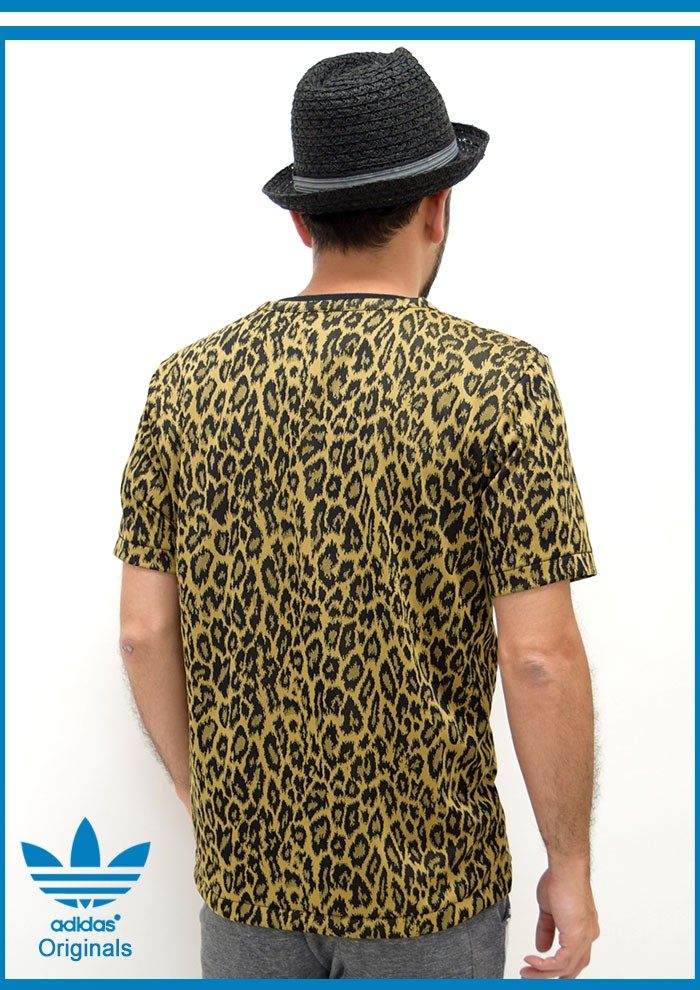 正品 adidas アディダス レオパード 半袖 Tシャツ Leopard Adidas アディダスオリジナルス レオパードXS-M ヒョウ柄 T