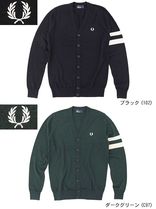 FRED PERRY(フレッドペリー) 別注 Tipped Collar Cardigan ティップド カ 中古 古着 0610 Ray BEAMS（レイビームス）の「FRED PERRY / 別注 Tipped Collar