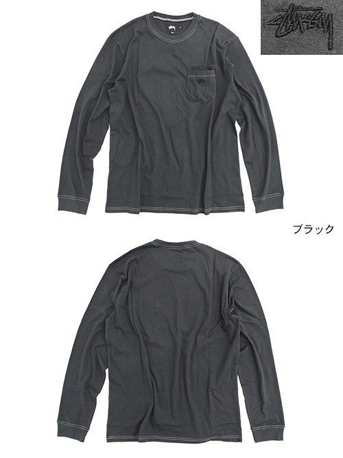 STUSSY（ステューシー） カットソー 長袖 メンズ Over Dyed Pocket