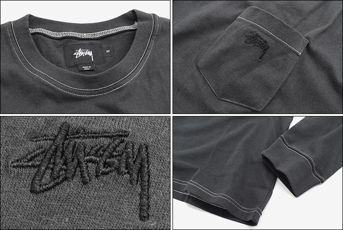 STUSSY（ステューシー） カットソー 長袖 メンズ Over Dyed Pocket
