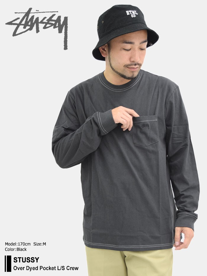STUSSY（ステューシー） カットソー 長袖 メンズ Over Dyed Pocket