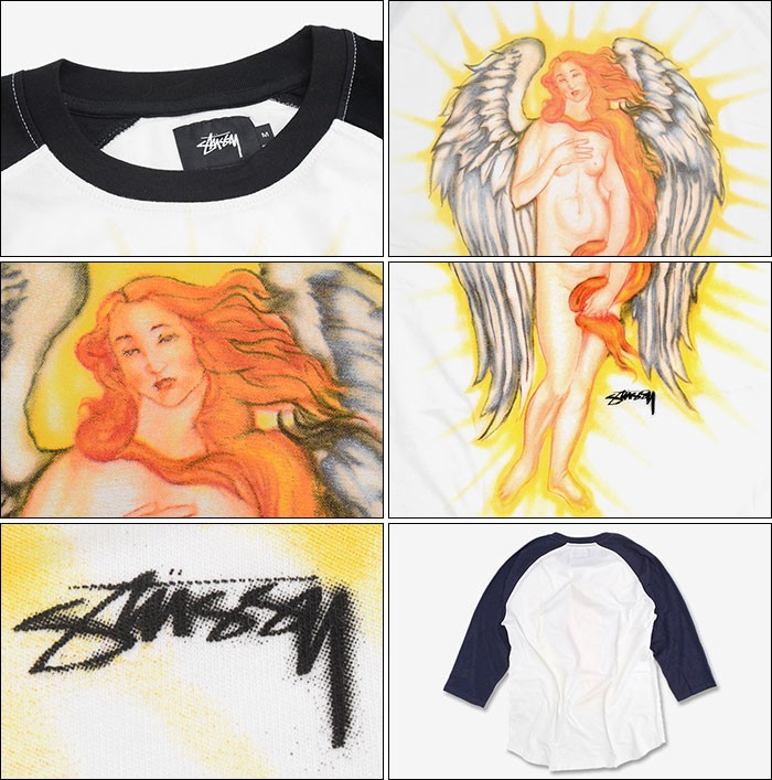 STUSSY ステューシーラグラン 七分袖 メンズ Venus Angel(stussy