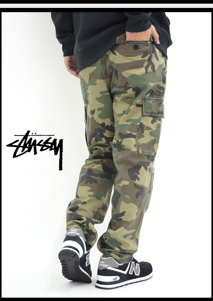 stussy highland pants カーゴ タイガーカモ ナイロン - メルカリ