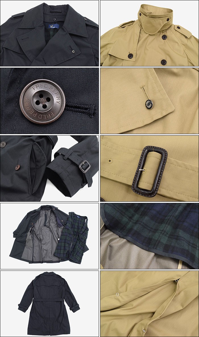 FRED PERRY フレッドペリー ジャケット メンズ トレンチ コート