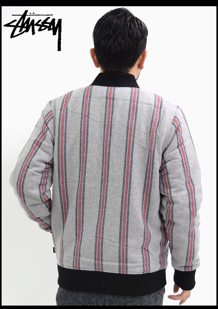 STUSSY ステューシー ジャケット メンズ Wool Stripe Bomber