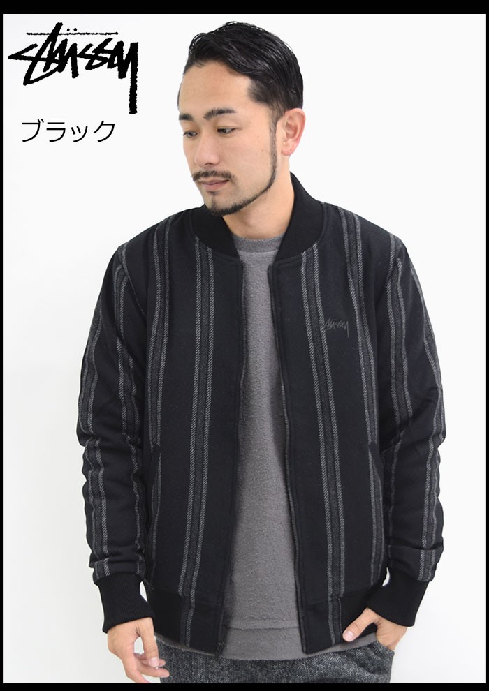 ステューシー ジャケット STUSSY メンズ Wool Stripe Bomber(stussy