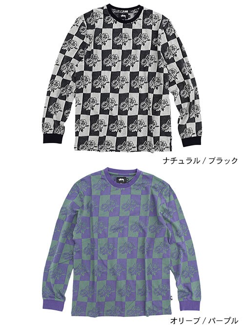 STUSSY ステューシー カットソー 長袖 メンズ Rose Block