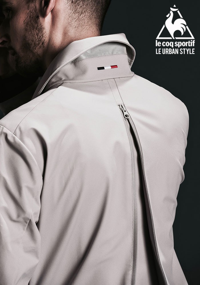le coq sportif グレー ジャケット le coq sportif golf プリント柄3層ジャケット -デサントストア