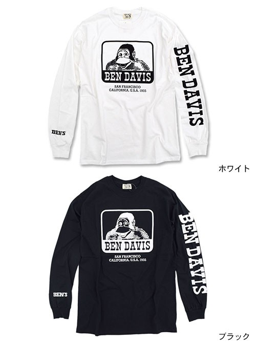 BEN DAVIS/WHITE LABEL ベンデイビス Tシャツ 長袖 DAVIS メンズ