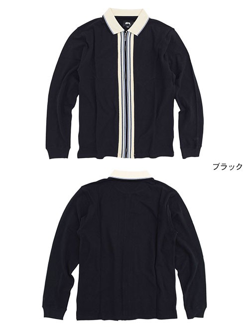 stussy ポロシャツ STUSSY（ステューシー） ポロシャツ 長袖 メンズ Full Zip(stussy polo