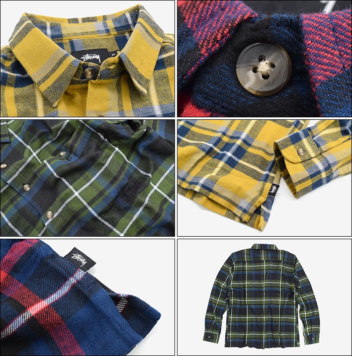 STUSSY ステューシー シャツ 長袖 メンズ Big Pocket Flannel