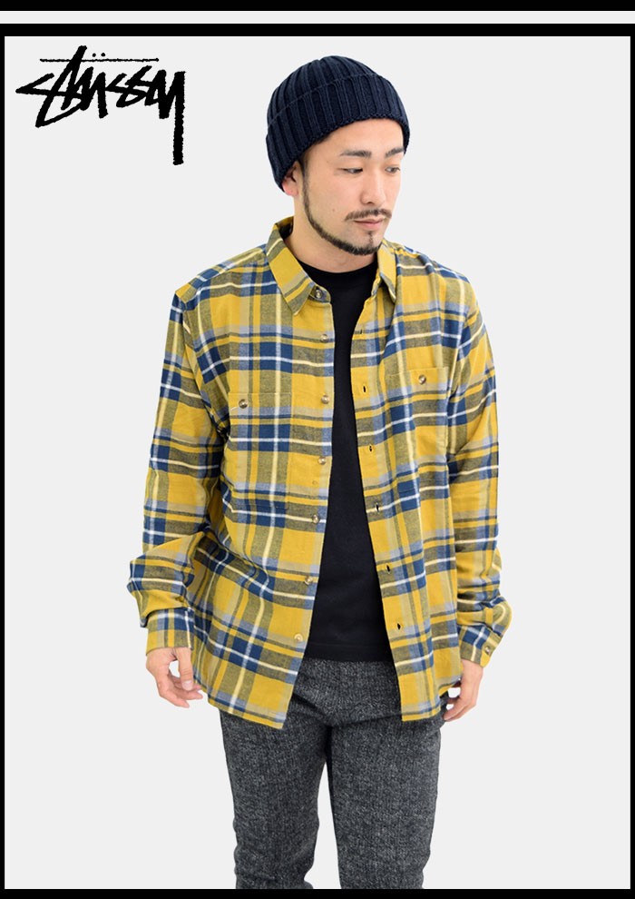 STUSSY ステューシー シャツ 長袖 メンズ Big Pocket Flannel