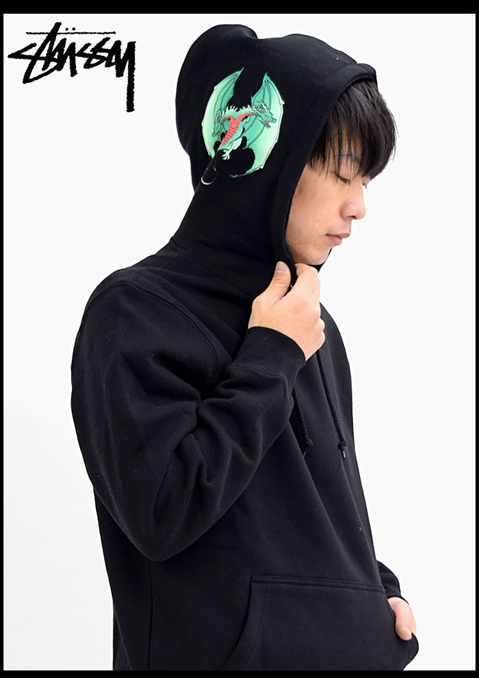 ステューシー プルオーバー パーカー STUSSY メンズ Dragon Applique