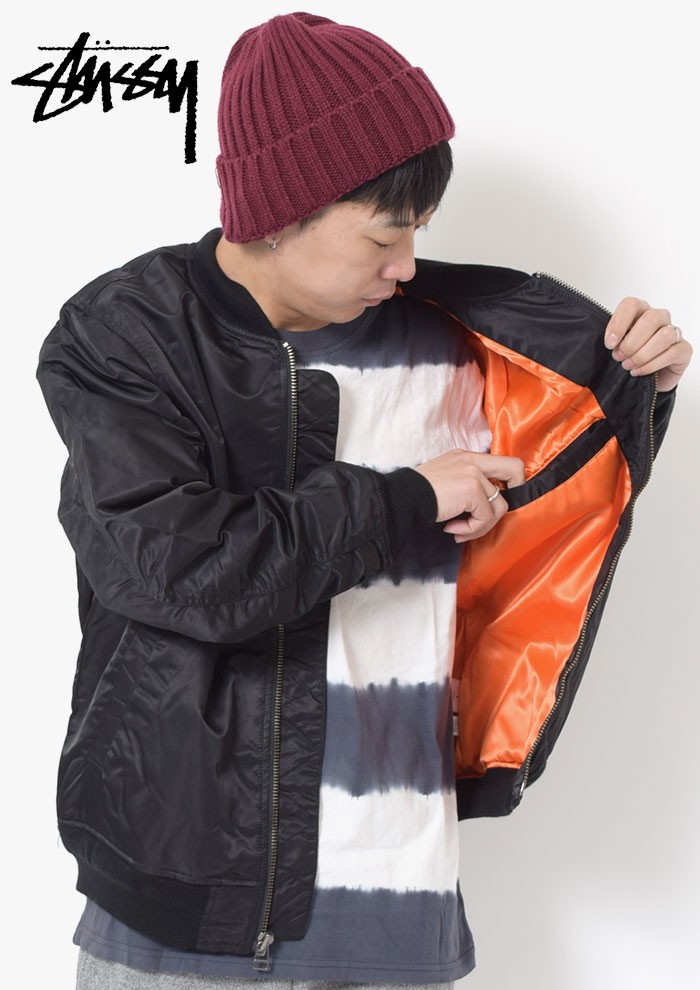 STUSSY ステューシー ジャケット メンズ Flight Satin Bomber