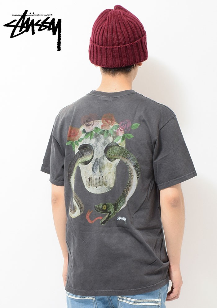 ステューシー Tシャツ 半袖 STUSSY メンズ Calavera Pigment Dyed