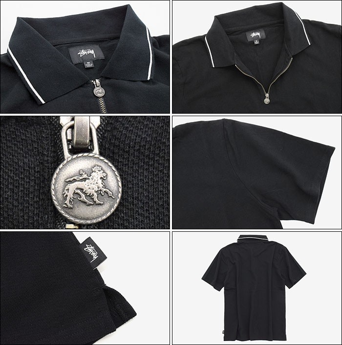 STUSSY（ステューシー） ポロシャツ 半袖 メンズ Lion Zip(stussy polo