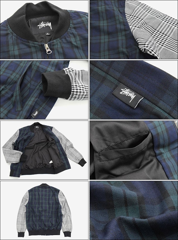 ステューシー ジャケット STUSSY メンズ Mixed Plaid Bomber(stussy JKT プレイド チェック ボンバージャケット  アウター 男性用 115381) : stu-115381 : ice field - 通販 - Yahoo!ショッピング