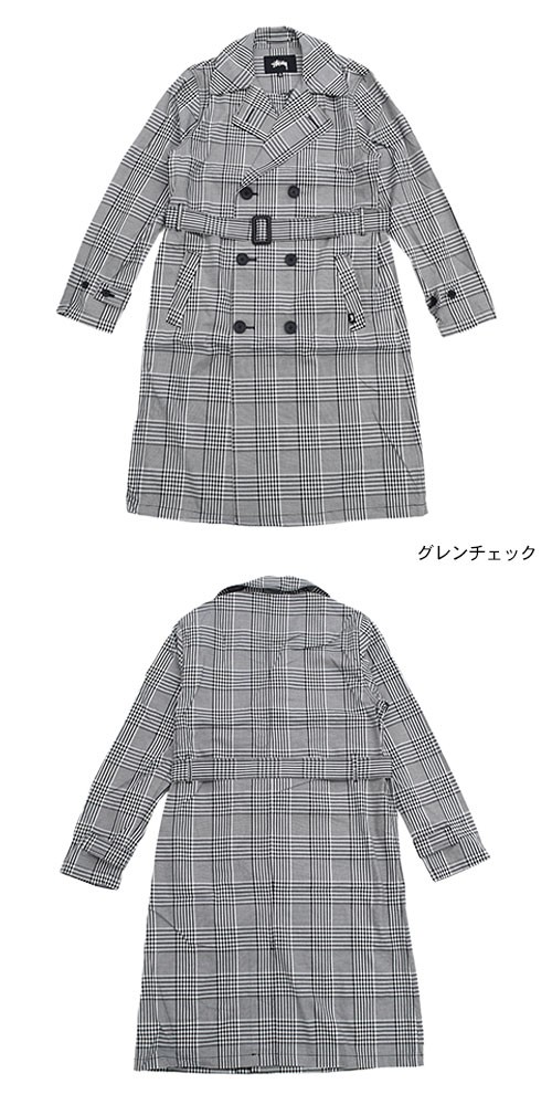 STUSSY（ステューシー） ジャケット メンズ Glen Plaid Trench(stussy