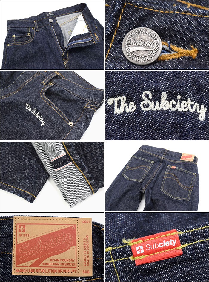Subciety サブサエティ パンツ メンズ ブラッド ワン ウォッシュ