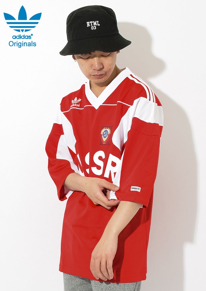 adidas Originals アディダス カットソー 五分袖 メンズ ロシア