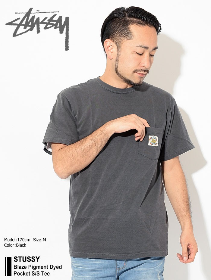 STUSSY ステューシー Tシャツ メンズ Blaze Pigment Dyed Pocket