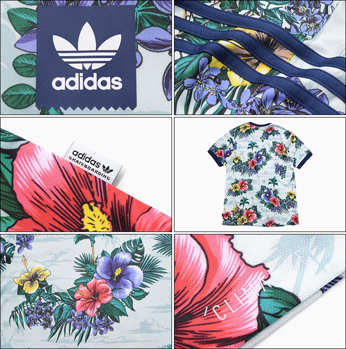 アディダス Adidas カットソー 半袖 メンズ クライマ フローラル ジャージ オリジナルス Clima Floral Jersey S S Crew Originals Cf5808 Ice Field 通販 Paypayモール