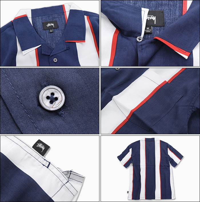 STUSSY（ステューシー） シャツ 半袖 メンズ Big Stripe(stussy shirt