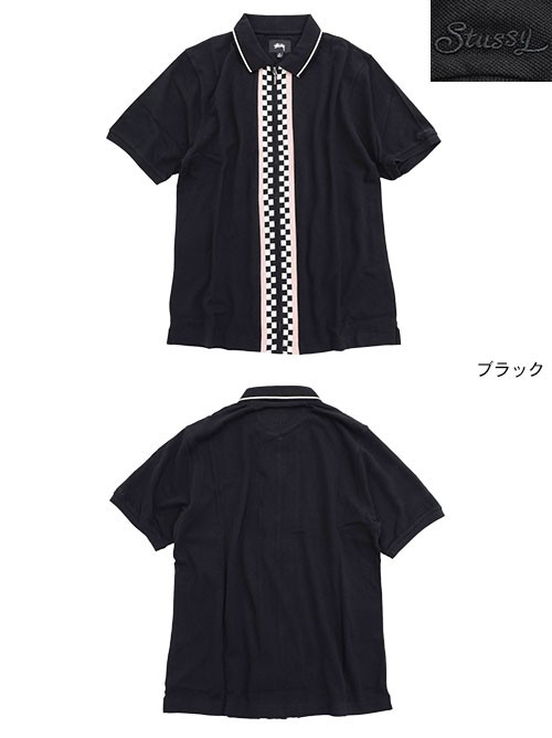STUSSY ステューシー ポロシャツ 半袖 メンズ Julian Full Zip