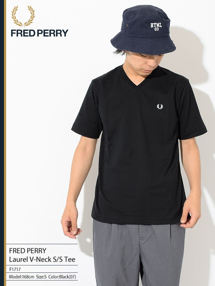 フレッドペリー FRED PERRY Tシャツ 半袖 メンズ ローレル Vネック