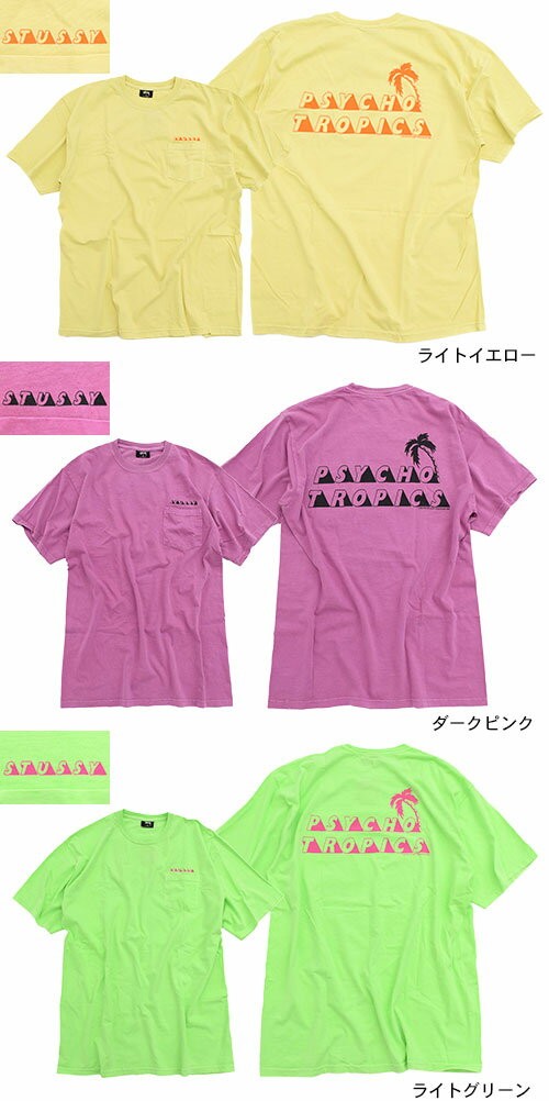 STUSSY（ステューシー） Tシャツ 半袖 メンズ Psycho Tropics Pigment