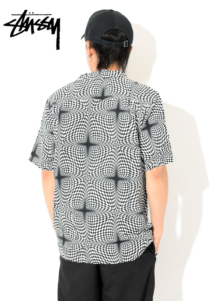 ステューシー シャツ 半袖 STUSSY メンズ Psychedelic Checker