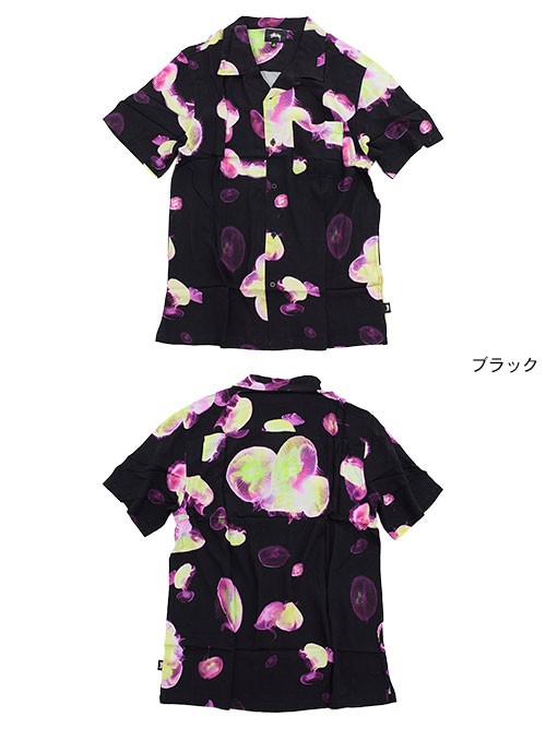 ステューシー STUSSY シャツ 半袖 メンズ Jelly Fish Printed(stussy shirt オープンカラーシャツ トップス  男性用 111989 USAモデル 正規)