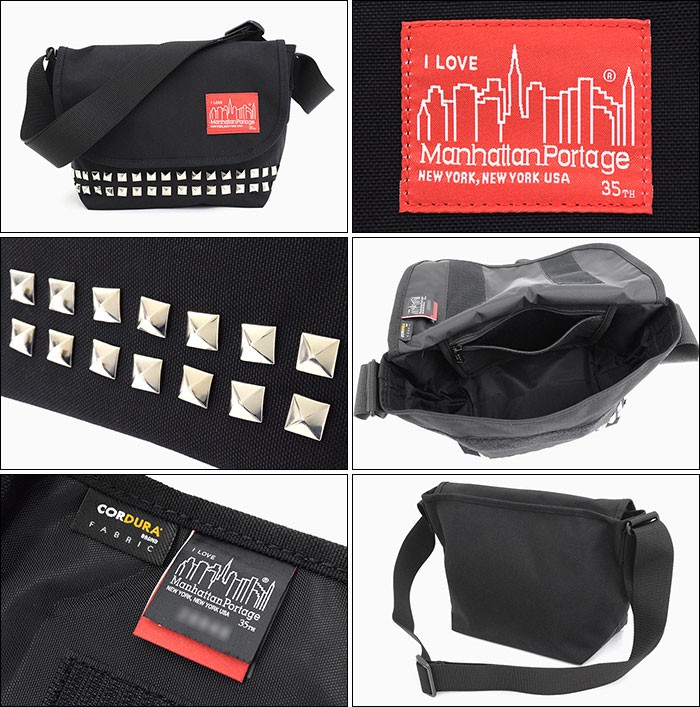 マンハッタンポーテージ 限定 スタッズ メッセンジャーバッグ 2310254 Manhattan Portage - マンハッタンポーテージ 限定 スタッズ