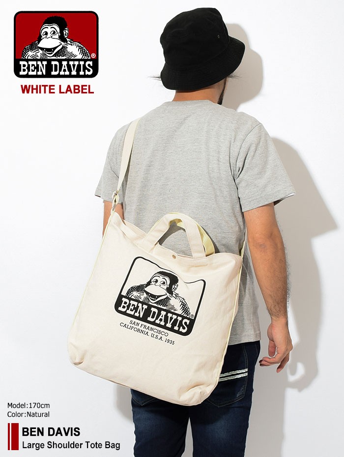 ベンデイビス ショルダーバッグ BEN DAVIS ラージ ショルダー トート バッグ ホワイトレーベル ( BDW-9249 Large  Shoulder Tote Bag ) ice field - 通販 - PayPayモール