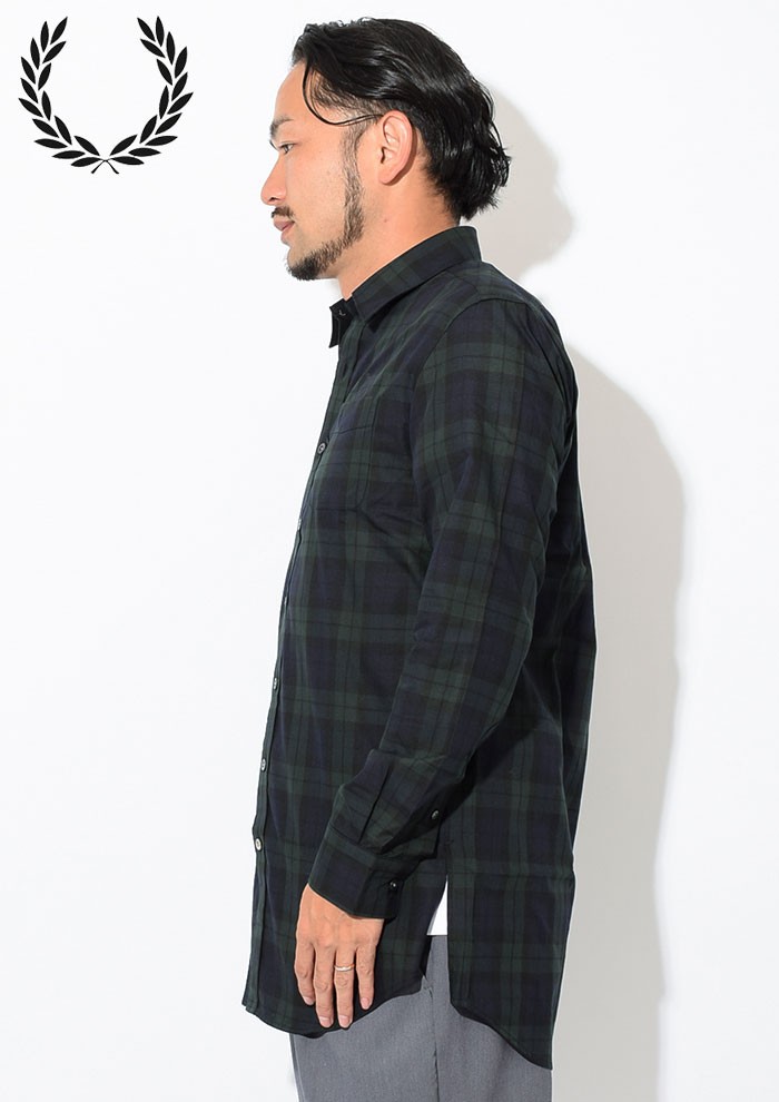 フレッドペリー シャツ 長袖 FRED PERRY メンズ ロング タータン 日本企画(F4489 Long Tartan L/S Shirt JAPAN LIMITED ロング丈) :FRP-F4489:ice field - 通販 - Yahoo!ショッピング