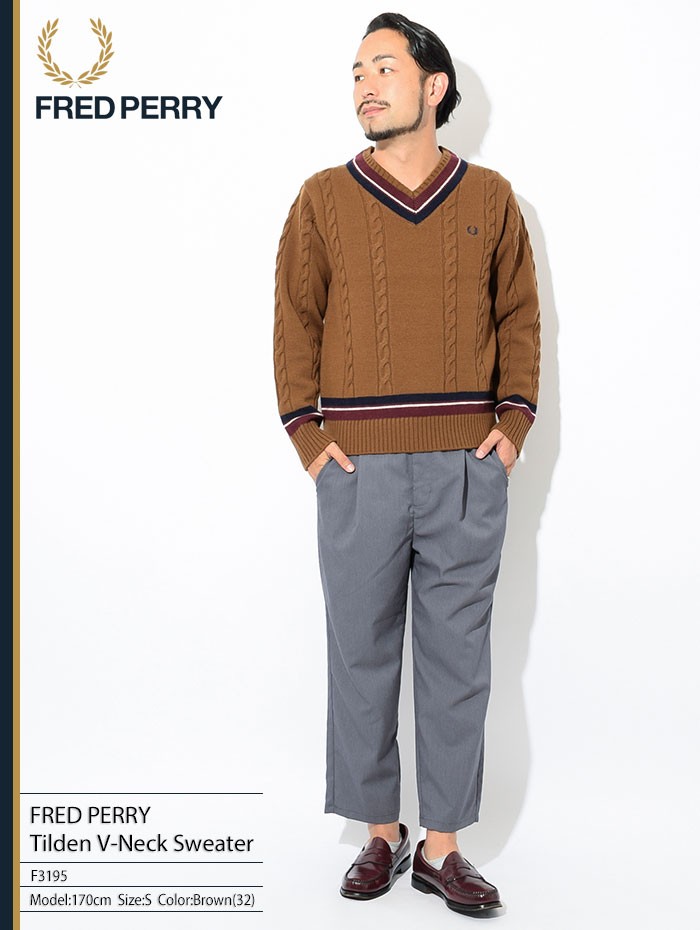 FRED PERRY フレッドペリー セーター メンズ チルデン Vネック