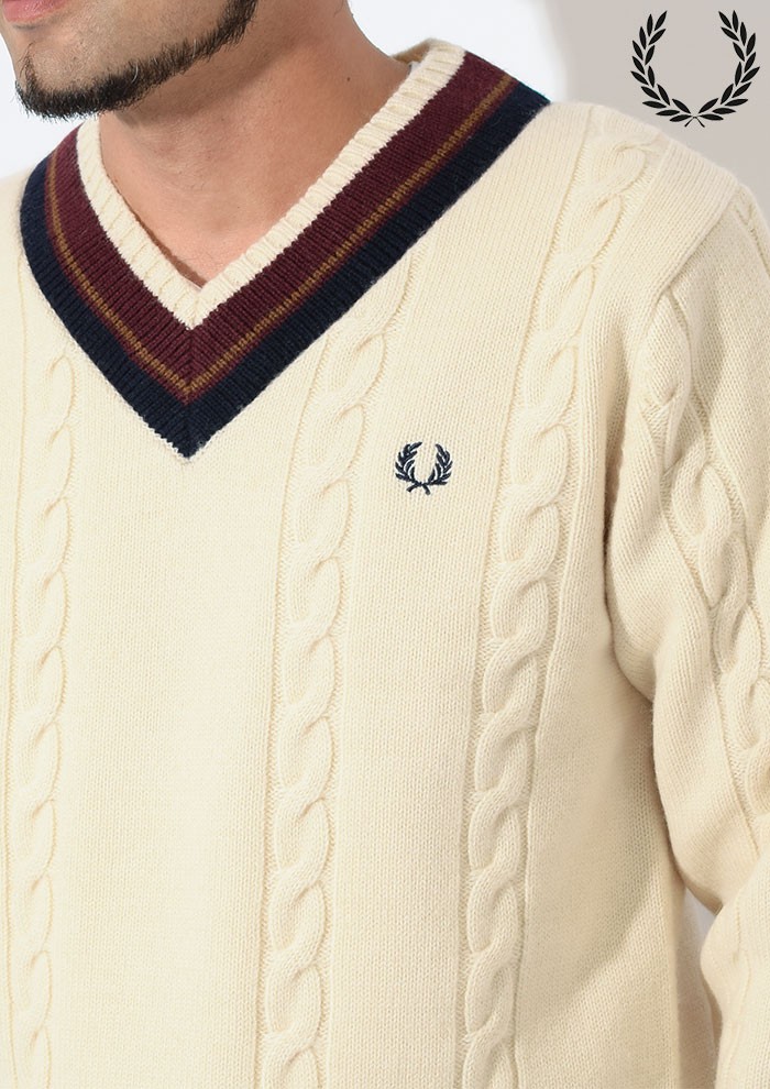 フレッドペリー セーター FRED PERRY メンズ チルデン Vネック 日本