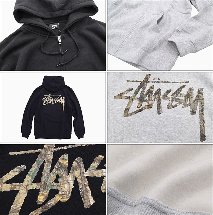 ステューシー パーカー ジップアップ STUSSY メンズ Camo Stock