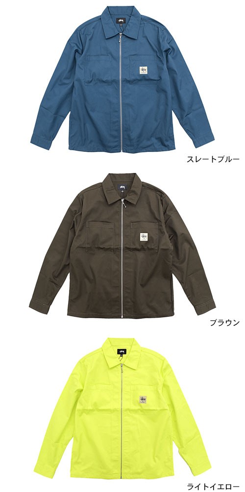 STUSSY ステューシー シャツ 長袖 メンズ Zip Up Work(stussy