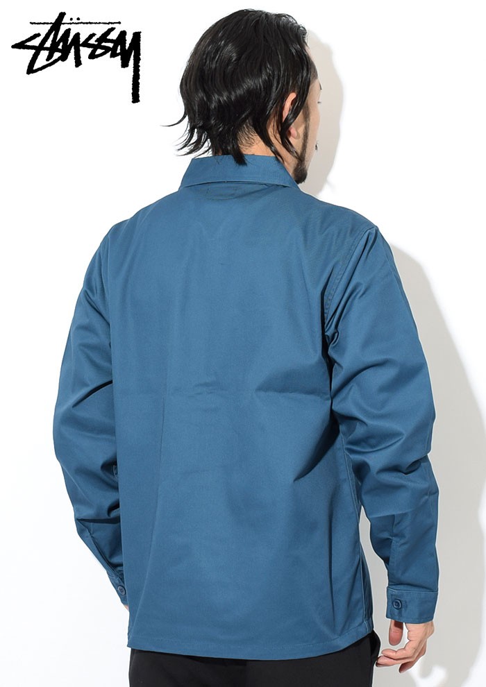 ステューシー シャツ 長袖 STUSSY メンズ Zip Up Work(stussy shirt