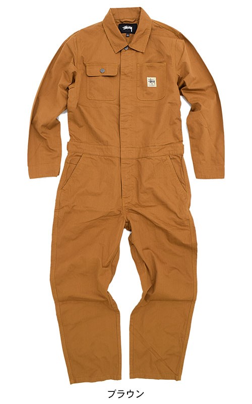 ステューシー ジャケット STUSSY メンズ Herringbone Coverall(stussy カバーオール つなぎ 長袖 アウター 男性用  115410 USAモデル 正規)