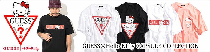 GUESS（ゲス） Tシャツ 半袖 メンズ ハローキティ パターン