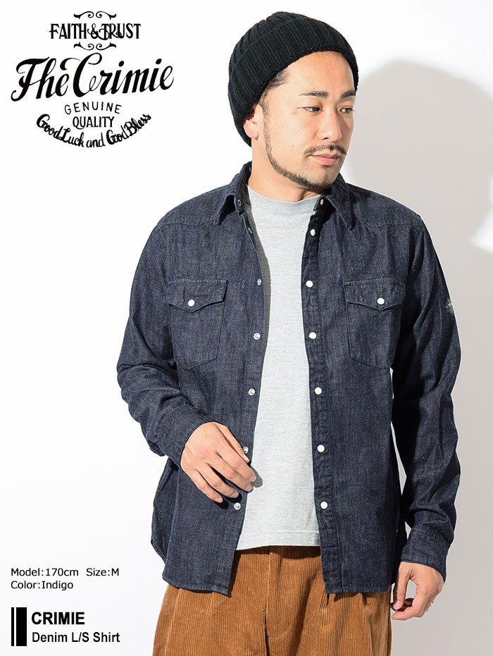 クライミー シャツ 長袖 CRIMIE メンズ デニム(crimie Denim L/S Shirt