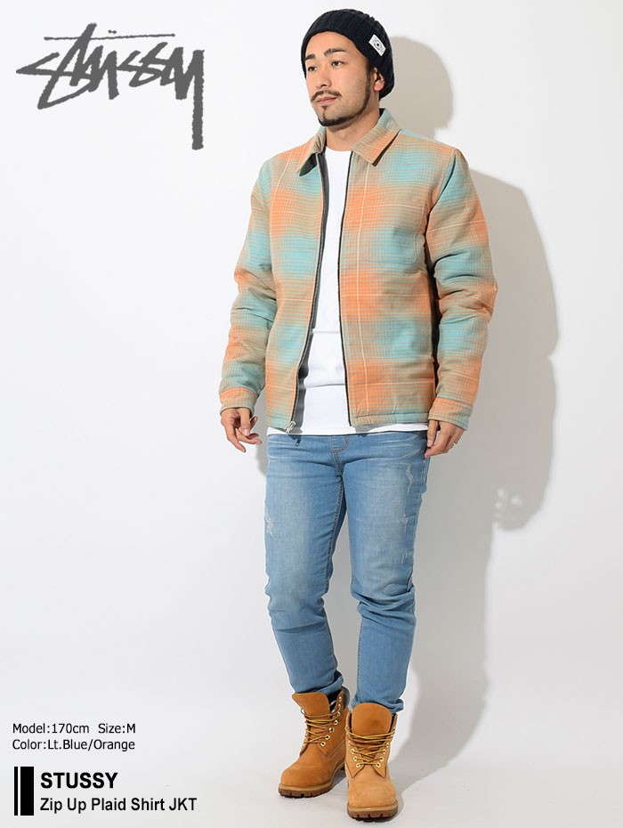 STUSSY（ステューシー） ジャケット メンズ Zip Up Plaid Shirt(stussy