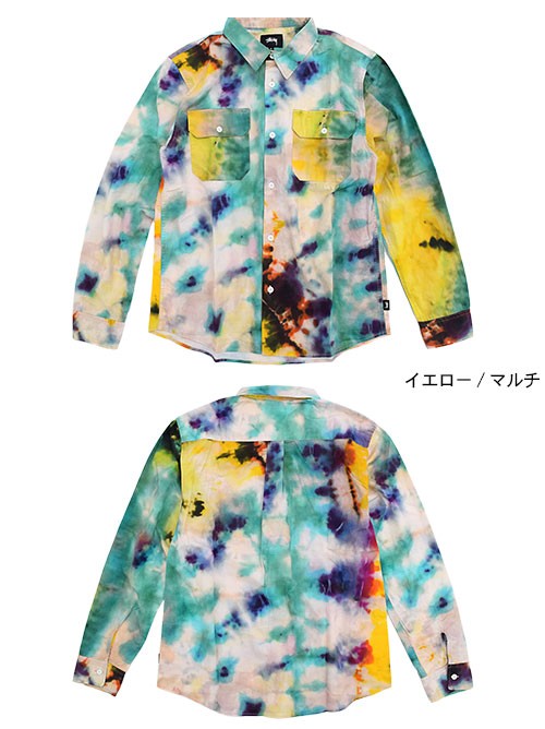 STUSSY ステューシー シャツ 長袖 メンズ Tie Dye Work(stussy STUSSY ステューシー シャツ 長袖 メンズ Tie Dye Work(stussy
