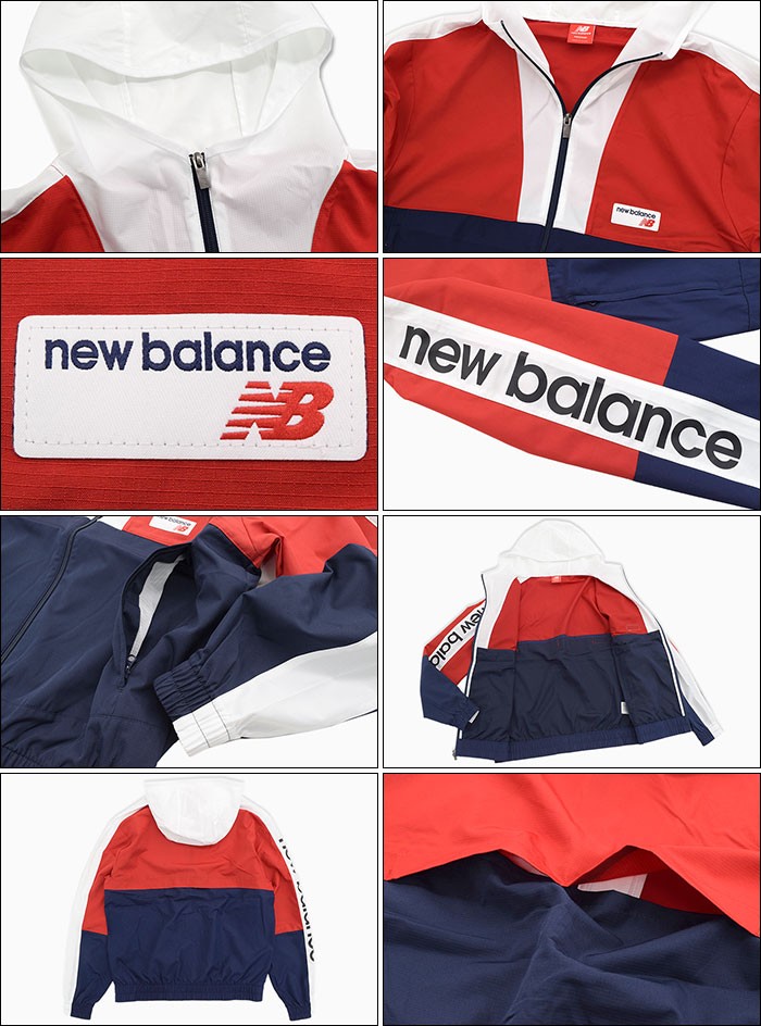美品⭐︎ new balance セットアップ　赤/白/紺　ナイロンジャケット New Balance（ニューバランス） ジャケット メンズ NB アスレチック