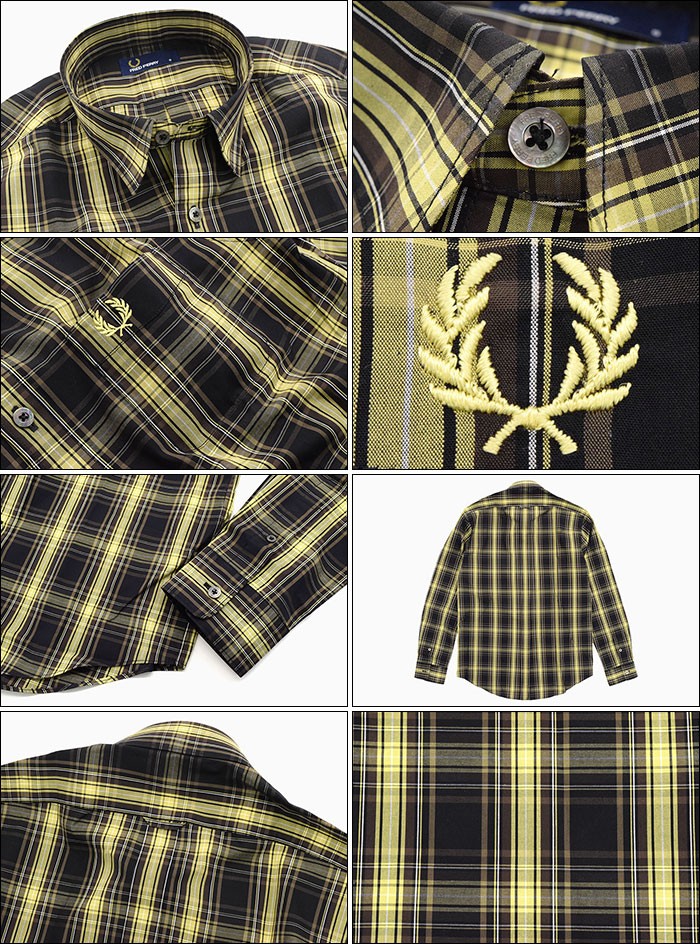 FRED PERRY フレッドペリー シャツ 長袖 メンズ チェック 日本